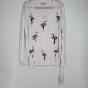 LAUREN MOSHI LONG SLEEVE TOP FLAMINGO SZ XS